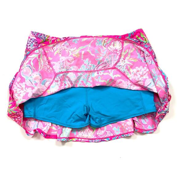 Lilly Pulitzer Luxletic Corrine Skort in Shell Me Something Good - Picture 8 of 10